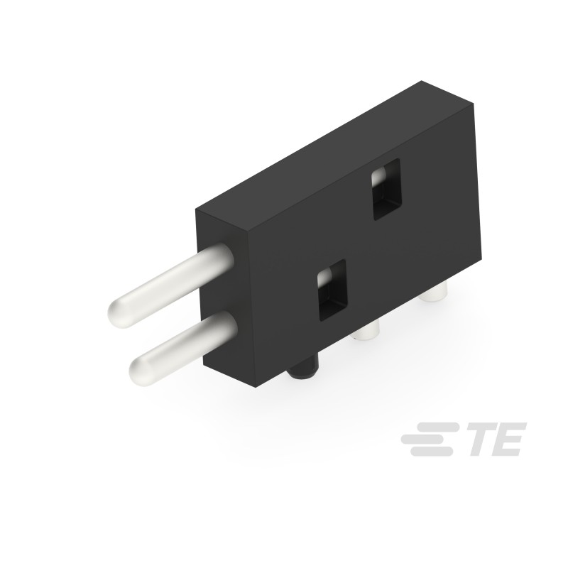 250 pcs - TE Connectivity, ICCON 6mm Pitch Power Backplane Power Connector, PIN, Right Angle, 1 Column, 1 Row, 2 Way, 2367