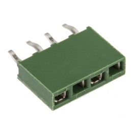 10 pcs - TE Connectivity AMPMODU HV100 Series Straight Through Hole Mount PCB Socket, 4-Contact, 1-Row, 2.54mm Pitch, Solder