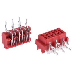 250 pcs - TE Connectivity Micro-MaTch Series Right Angle Through Hole Mount PCB Socket, 6-Contact, 2-Row, 2.54mm Pitch, Solder