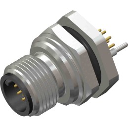 1 pcs - RS PRO Circular Connector, 12 Contacts, Rear Mount, M12 Connector, Plug, Male, IP67