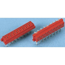 250 pcs - TE Connectivity Micro-MaTch Series Right Angle Through Hole Mount PCB Socket, 20-Contact, 2-Row, 2.54mm Pitch, Solder