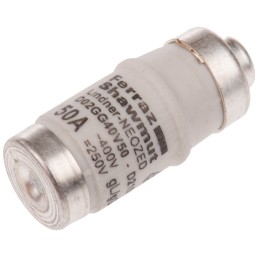 5 pcs - Mersen 50A D02 Neozed Fuse, gG, 400V ac