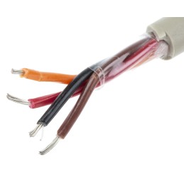 1 Reel of 100 M - Alpha Wire Multicore Data Cable, 0.23 mm², 4 Cores, 24 AWG, Unscreened, 100m, Grey Sheath