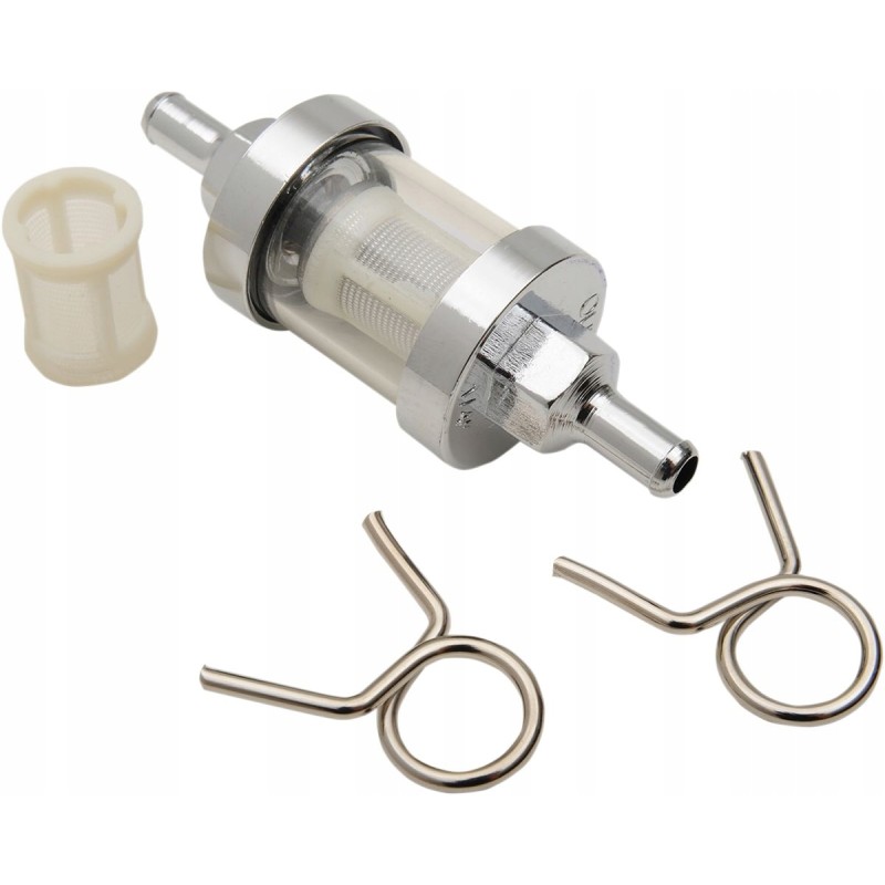 6mm emgo glass fuel filter on a clamp