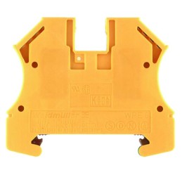 5 pcs - Weidmuller WPE Series Green/Yellow Earth Block, 0.5 - 10mm², Single-Level, Screw Termination, ATEX