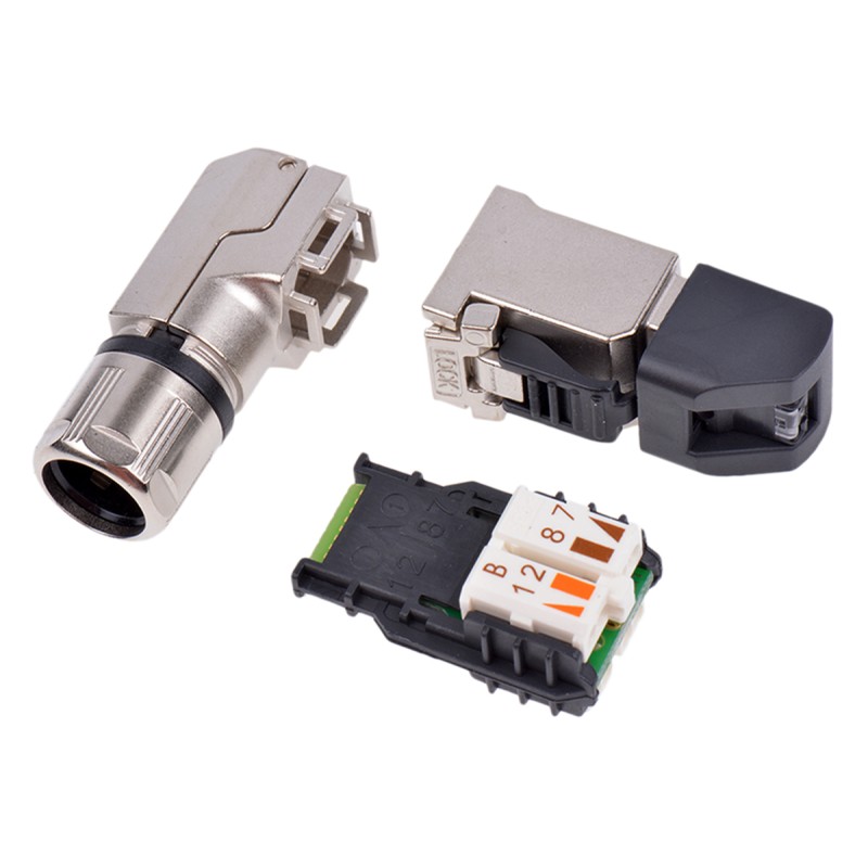 10 pcs - Telegartner MFP8 Series Male RJ45 Connector, Cable Mount, Cat6a