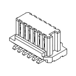 250 pcs - Molex Straight Surface Mount PCB Socket, 10-Contact, 2-Row, 0.8mm Pitch, Solder Termination