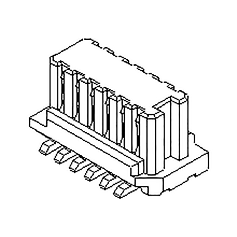 250 pcs - Molex Straight Surface Mount PCB Socket, 10-Contact, 2-Row, 0.8mm Pitch, Solder Termination