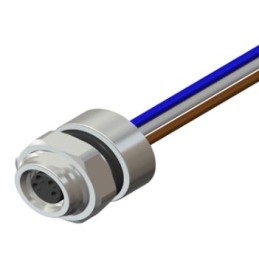 1 pcs - RS PRO Female M8 to Free End Sensor Actuator Cable, 500mm