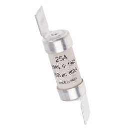 5 pcs - Eaton 25A British Standard Fuse, F1, 550V ac