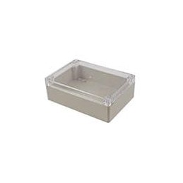 1 pcs : RZ0313C - Enclosures, Boxes & Cases BEIGE ABS W/CLR LID 6.73x 4.76x 2.17 IN