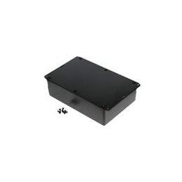 1 pcs : 1591XXFFLBK - Enclosures, Boxes & Cases FR ABS w/Flanged Lid 8.7x5.9x2.3' Black
