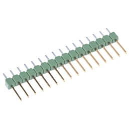 10 pcs - TE Connectivity AMPMODU MOD II Series Straight Through Hole Pin Header, 16 Contact(s), 2.54mm Pitch, 1 Row(s),