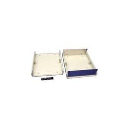 1 pcs : 1598CGY - Enclosures, Boxes & Cases FR ABS w/Alum. Ends 7.09x6.1x2.04' Grey