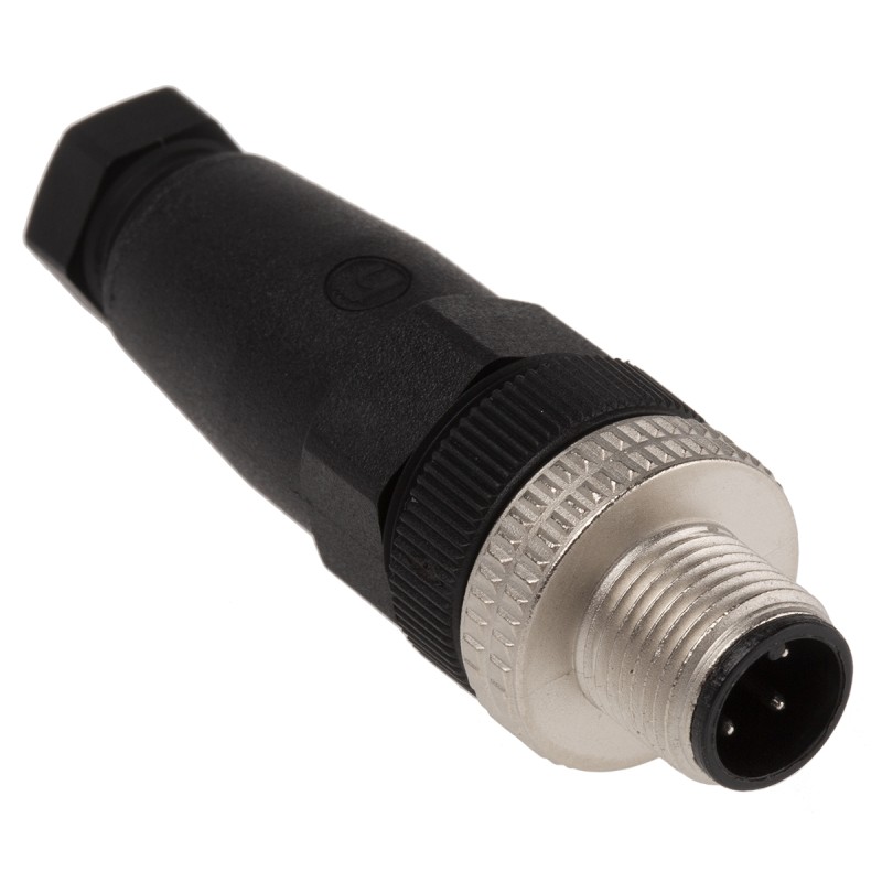 1 pcs - Hirschmann Circular Connector, 4 Contacts, Cable Mount, M12 Connector, Plug, Male, IP67, E Series