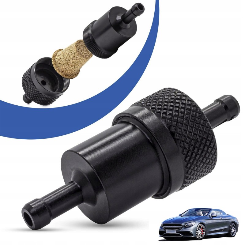 Universal aluminum motorcycle fuel filter, 8mm