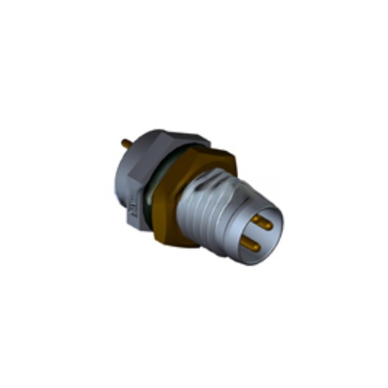 1 pcs - Amphenol Circular Connector, 3 Contacts, Panel Mount, M8 Connector, Plug, Male, IP67, M Series