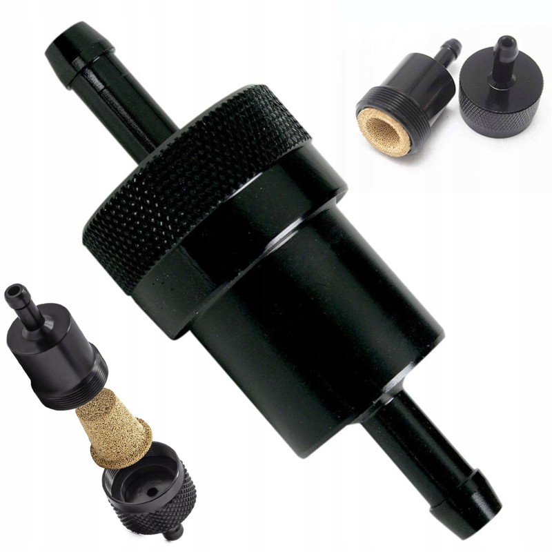 Aluminum fuel filter, 8mm, copper core, for motorcycles