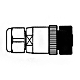 1 pcs - Molex Circular Connector, 4 Contacts, Cable Mount, M12 Connector, Socket, Female, IP67, Micro-Change Series