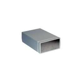1 pcs : 1598GSGY - Enclosures, Boxes & Cases ABS w/Alum. Ends 9.84x6.3x3' Grey