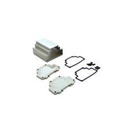 1 pcs : DMX-4780-G - Electrical Enclosures DIN Rail Extruded Aluminum Box 3.9 X 4.5 X 2.7'