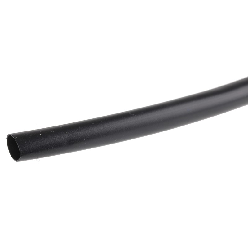 1 Reel of 5 M - HellermannTyton Heat Shrink Tubing, Black 4.8mm Sleeve Dia. x 5m Length 2:1 Ratio, LVR Series