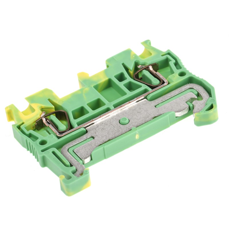 5 pcs - Phoenix Contact ST 1.5-PE Series Green/Yellow Earth Terminal Block, 0.08 - 1.5mm², Single-Level, Spring Clamp