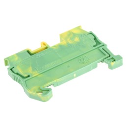 5 pcs - Phoenix Contact ST 1.5-PE Series Green/Yellow Earth Terminal Block, 0.08 - 1.5mm², Single-Level, Spring Clamp