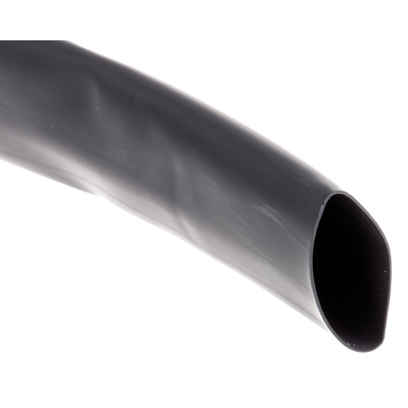 1 Reel of 5 M - TE Connectivity Heat Shrink Tubing, Black 19.1mm Sleeve Dia. x 5m Length 2:1 Ratio, RW-200 Series
