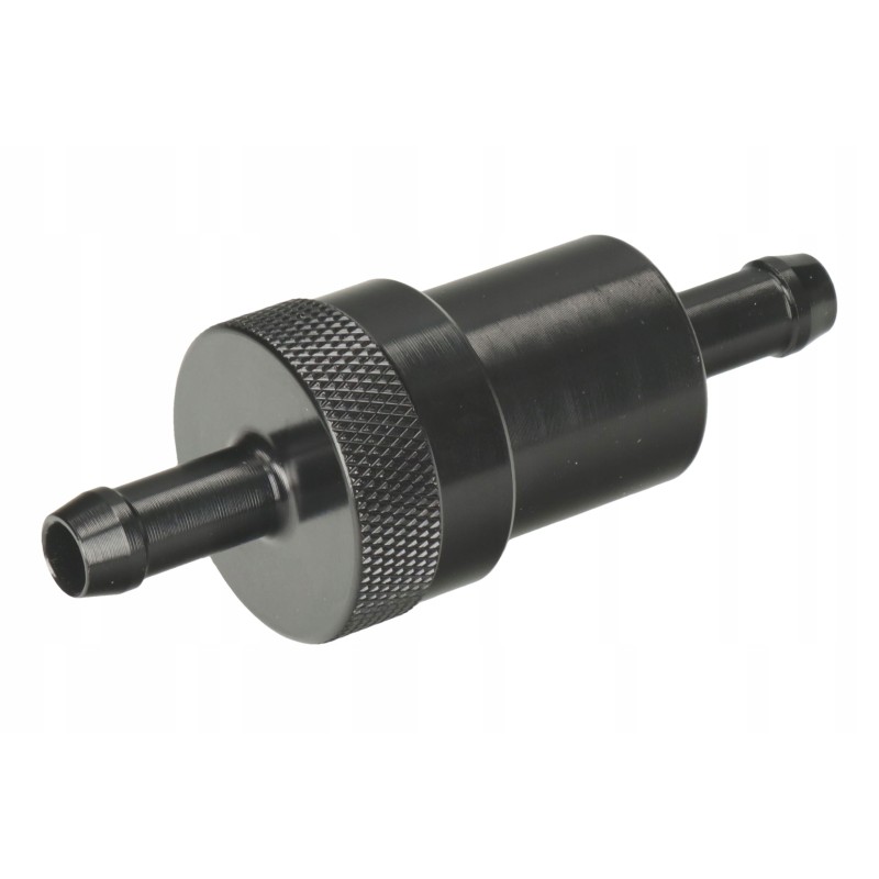Aluminum fuel filter 8 0 mm black, inline