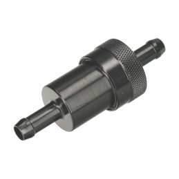 Aluminum fuel filter 8 0 mm black, inline