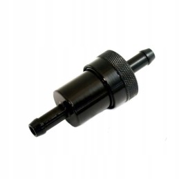 Aluminum fuel filter 8 0 mm black, inline