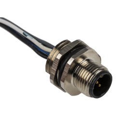 1 pcs - RS PRO Circular Connector, 5 Contacts, Front Mount, M12 Connector, Plug, Male, IP67