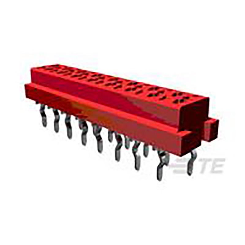 2500 pcs - TE Connectivity Straight Through Hole Mount PCB Socket, 18-Contact, 2-Row, 1.27mm Pitch, Solder Termination