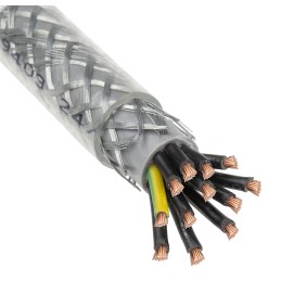 1 Reel of 50 M - RS PRO Control Cable, 12 Cores, 1.5 mm², SY, Screened, 50m, Transparent PVC Sheath