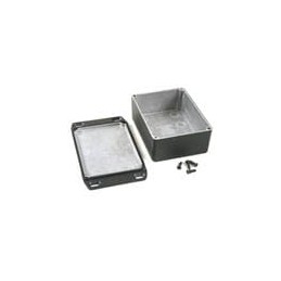 1 pcs : 1590WSFLBK - Enclosures, Boxes & Cases Diecast w/Flange 4.35x1.57x3.21'Black