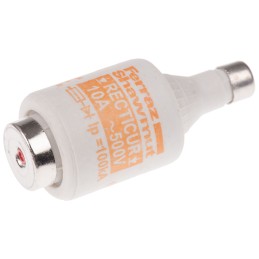 5 pcs - Mersen 10A DII Diazed Fuse, E27 Thread Size, gR, 500V ac