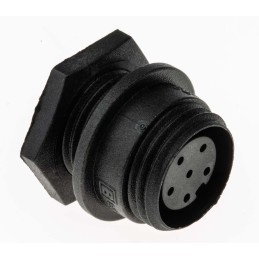 1 pcs - Bulgin Circular Connector, 6 Contacts, Front Mount, Miniature Connector, Socket, Female, IP68, Buccaneer 400 Series