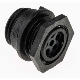 1 pcs - Bulgin Circular Connector, 6 Contacts, Front Mount, Miniature Connector, Socket, Female, IP68, Buccaneer 400 Series