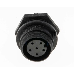 1 pcs - Bulgin Circular Connector, 6 Contacts, Front Mount, Miniature Connector, Socket, Female, IP68, Buccaneer 400 Series