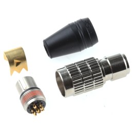 1 pcs - Hirose Circular Connector, 8 Contacts, Cable Mount, Micro Connector, Plug, Female, HR25 Series