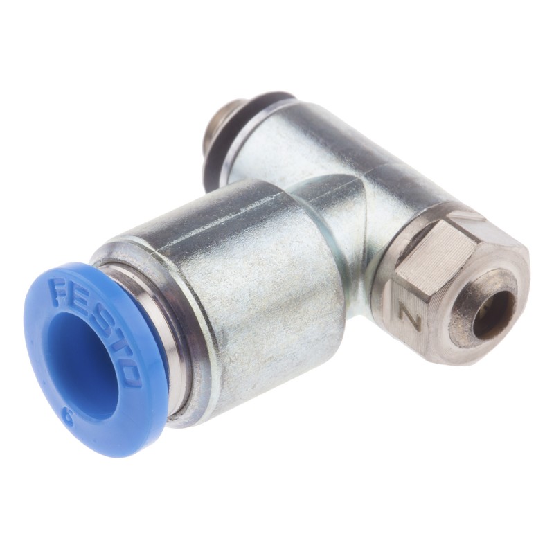 1 pcs - Festo GRLZ Series Tube Flow Regulator, 6mm Tube Inlet Port x M5 Male Outlet Port, 193155