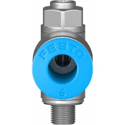 1 pcs - Festo GRLZ Series Tube Flow Regulator, 6mm Tube Inlet Port x M5 Male Outlet Port, 193155