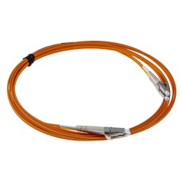 1 pcs - RS PRO LC to LC Duplex Multi Mode OM2 Fibre Optic Cable, 50/125μm, Orange, 3m