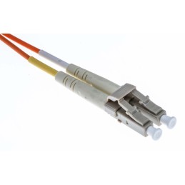 1 pcs - RS PRO LC to LC Duplex Multi Mode OM2 Fibre Optic Cable, 50/125μm, Orange, 3m