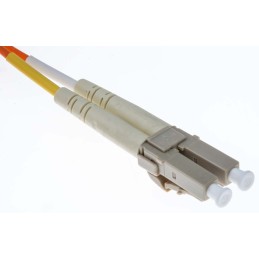 1 pcs - RS PRO LC to LC Duplex Multi Mode OM2 Fibre Optic Cable, 50/125μm, Orange, 3m