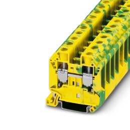 5 pcs - Phoenix Contact UT 16-PE Series Green/Yellow Earth Terminal Block, 1.5 - 25mm², Single-Level, Screw Termination,