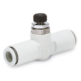 1 pcs - SMC AS2001FM Series Tube Flow Controller, 6mm Tube Inlet Port x 6mm Tube Outlet Port