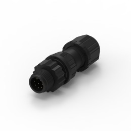 1 pcs - Wurth Elektronik Circular Connector, 8 Contacts, Cable Mount, M12 Connector, Plug, Male, IP68, WR-CIRC Series