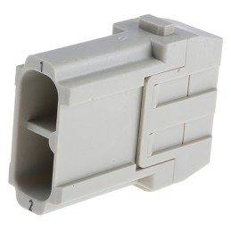 1 pcs - HARTING Heavy Duty Power Connector Module, 40A, Male, Han-Modular Series, 2 Contacts